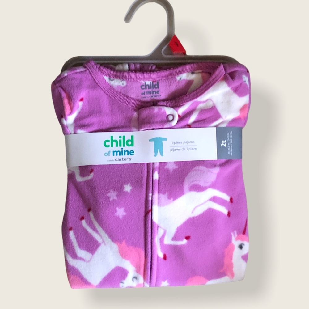 2T Girls Footie Pajamas